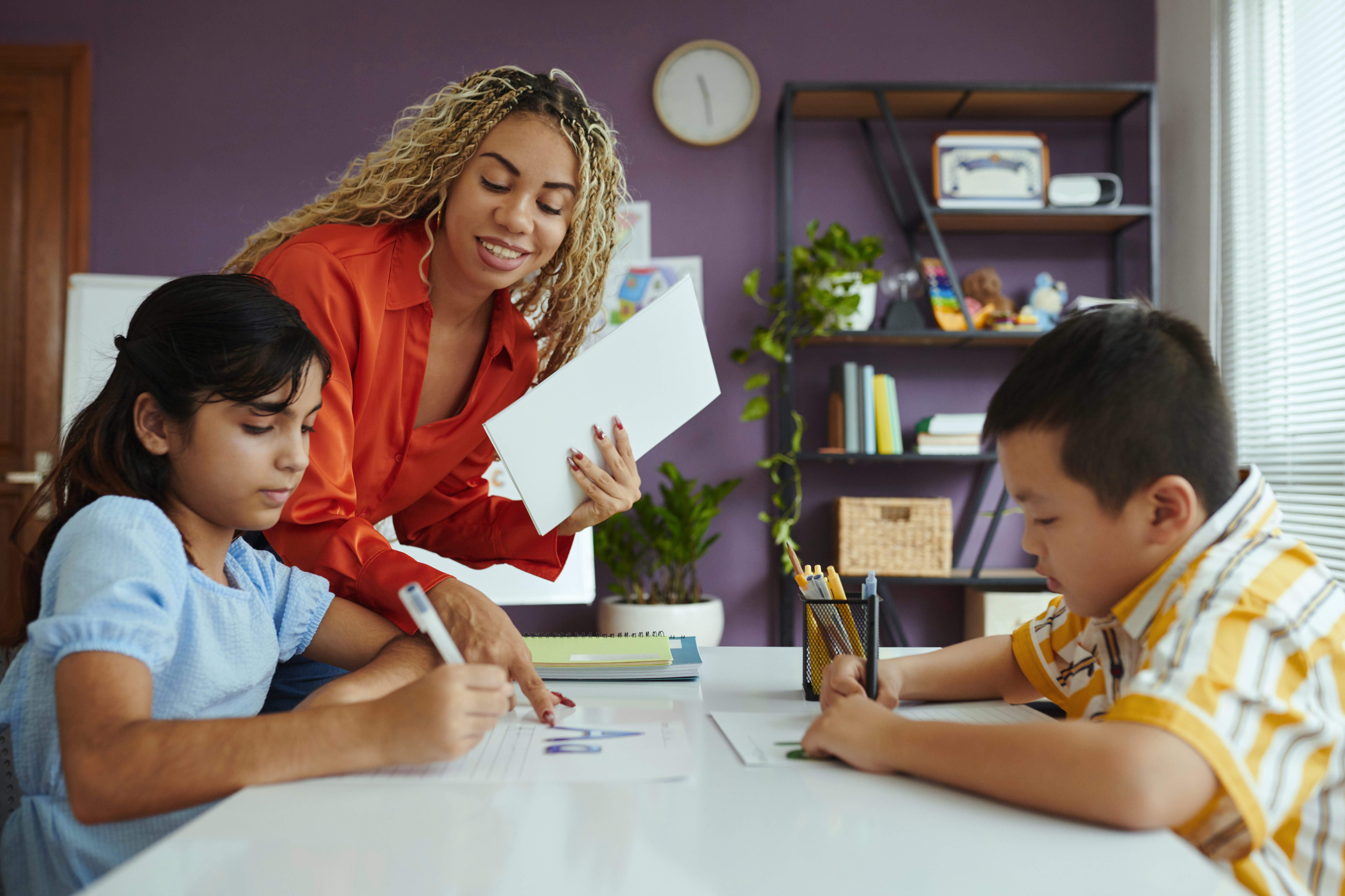 Individual student reading a book.